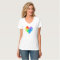 Rainbow Splatter V Neck T Shirt