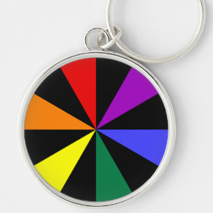 Rainbow Spokes Key Ring