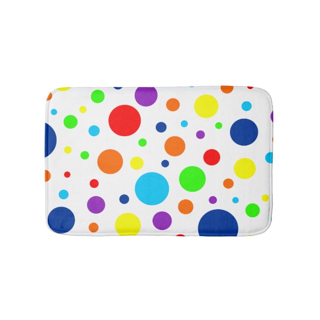 Rainbow Spots Bath Mat (Front)