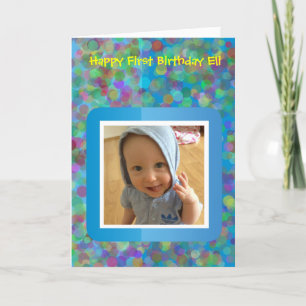 Rainbow Spots First Birthday Card