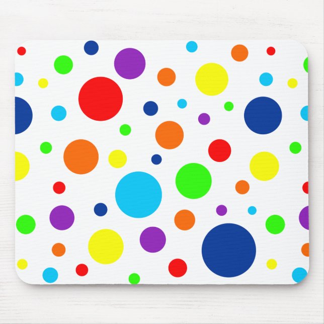 Rainbow Spots Mousepad (Front)