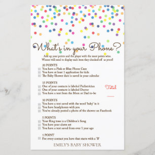 Rainbow Sprinkle Baby Shower Game PRINTED
