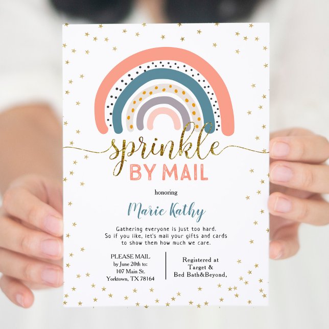 Rainbow Sprinkle by Mail Invitation (Creator Uploaded)