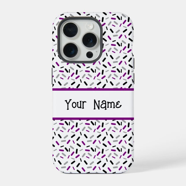 Rainbow Sprinkles Ace Asexual Pride Flag iPhone Case (Back)