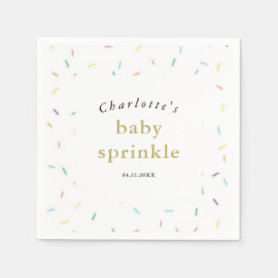 Rainbow Sprinkles Baby Sprinkle Invitation Napkin