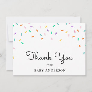 Rainbow Sprinkles Baby Thank You