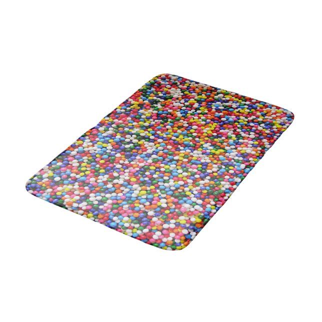 Rainbow sprinkles bath mat (Angled)