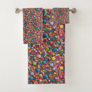 Rainbow Sprinkles Bath Towel Set