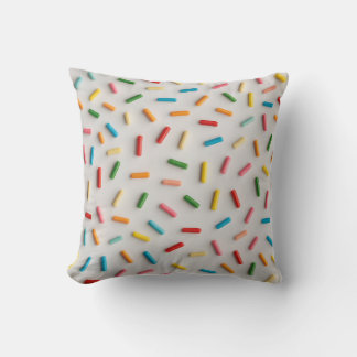 Rainbow Sprinkles Colorful Pattern Cushion