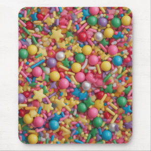 Rainbow Sprinkles Colourful Pattern Mouse Mat