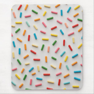 Rainbow Sprinkles Colourful Pattern Mouse Mat
