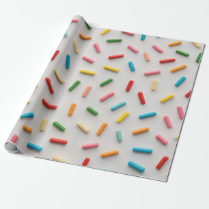 Rainbow Sprinkles Colourful Pattern Wrapping Paper