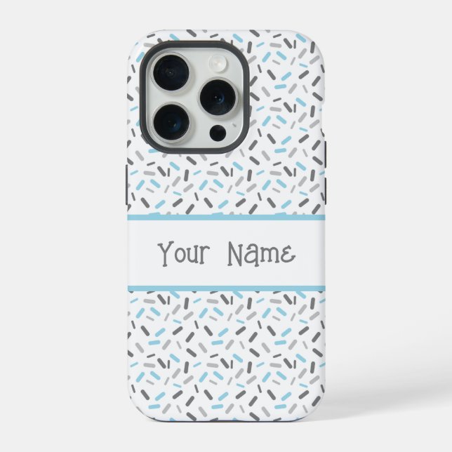 Rainbow Sprinkles Demiboy Pride Flag iPhone Case (Back)