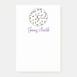 Rainbow Sprinkles Doughnut Doughnut Foodie Post It Post-it Notes