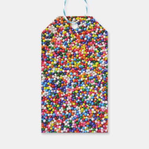 Rainbow sprinkles gift tags
