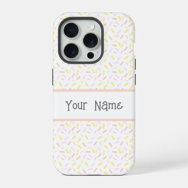 Rainbow Sprinkles Pangender Pride Flag iPhone Case (Back)