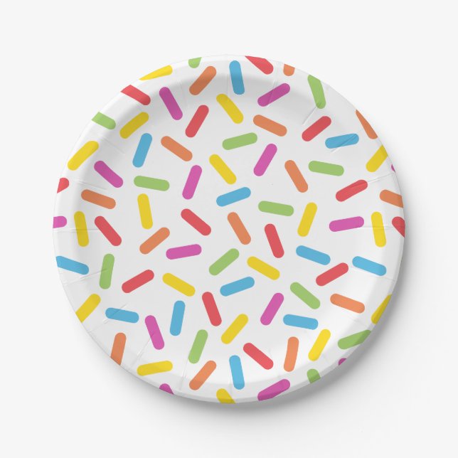 Rainbow Sprinkles Paper Plate (Front)