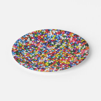Rainbow sprinkles paper plate