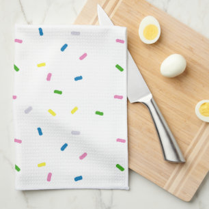 Rainbow Sprinkles Pattern Kitchen Towel