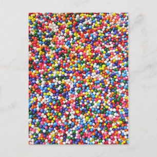 Rainbow sprinkles postcard