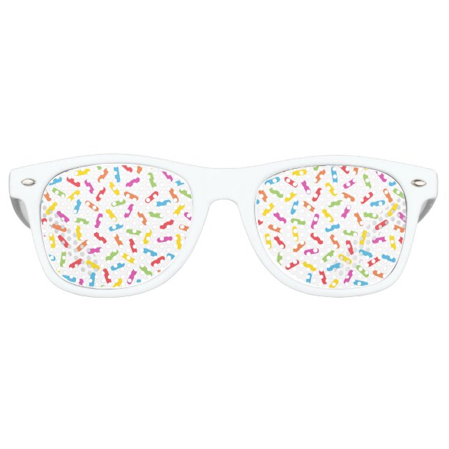 Rainbow Sprinkles Retro Sunglasses (Front)
