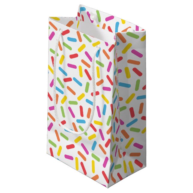 Rainbow Sprinkles Small Gift Bag (Front Angled)