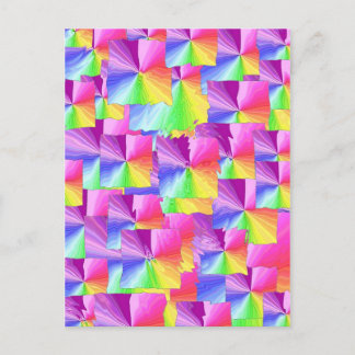 Rainbow Sqaures Postcard