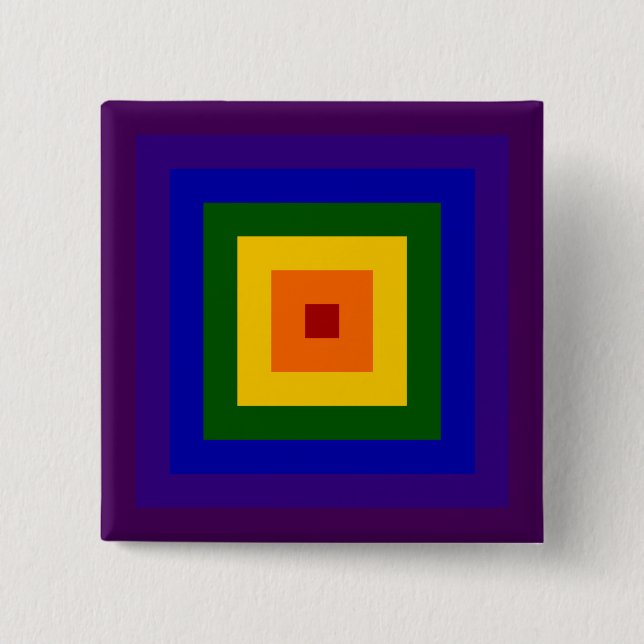 Rainbow Square 15 Cm Square Badge (Front)