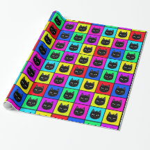 Rainbow Square Cat Pattern