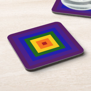 Rainbow Square Coaster