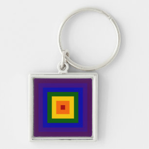 Rainbow Square Key Ring