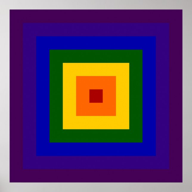 Rainbow Square Poster (Front)