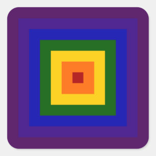 Rainbow Square Sticker