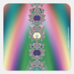 Rainbow Square Sticker