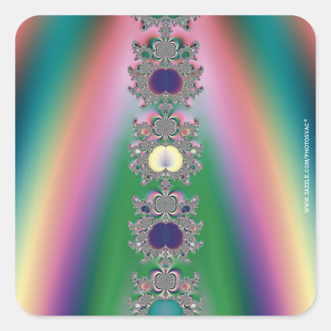 Rainbow Square Sticker (Front)