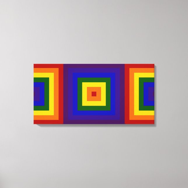 Rainbow Squares Canvas Print (Front)
