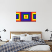 Rainbow Squares Canvas Print (Insitu(Bedroom))
