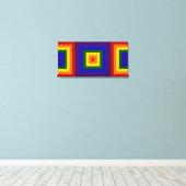 Rainbow Squares Canvas Print (Insitu(Wood Floor))