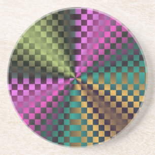 Rainbow Squares Coaster