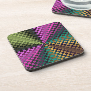 Rainbow Squares Coaster