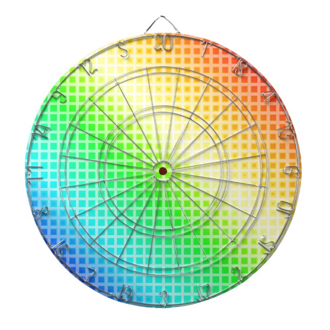 Rainbow Squares Dartboard (Front)