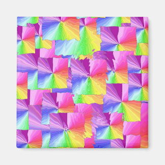 Rainbow Squares Magnet