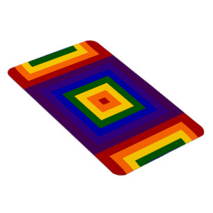 Rainbow Squares Magnet