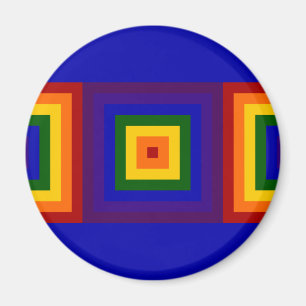 Rainbow Squares Magnet
