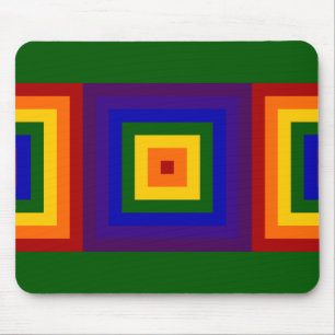 Rainbow Squares Mouse Pad