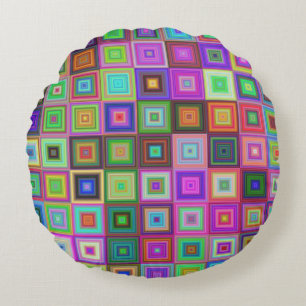 rainbow squares pillow