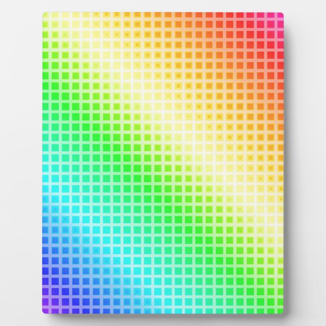 Rainbow Squares Plaque (Front)