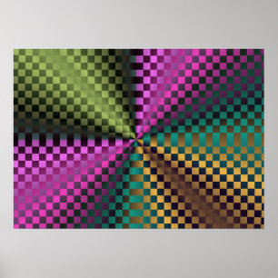 Rainbow Squares Poster