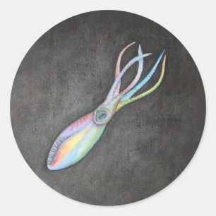 Rainbow Squid Stickers