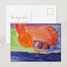 Rainbow Squirrel — Cute Kids Art Thank You